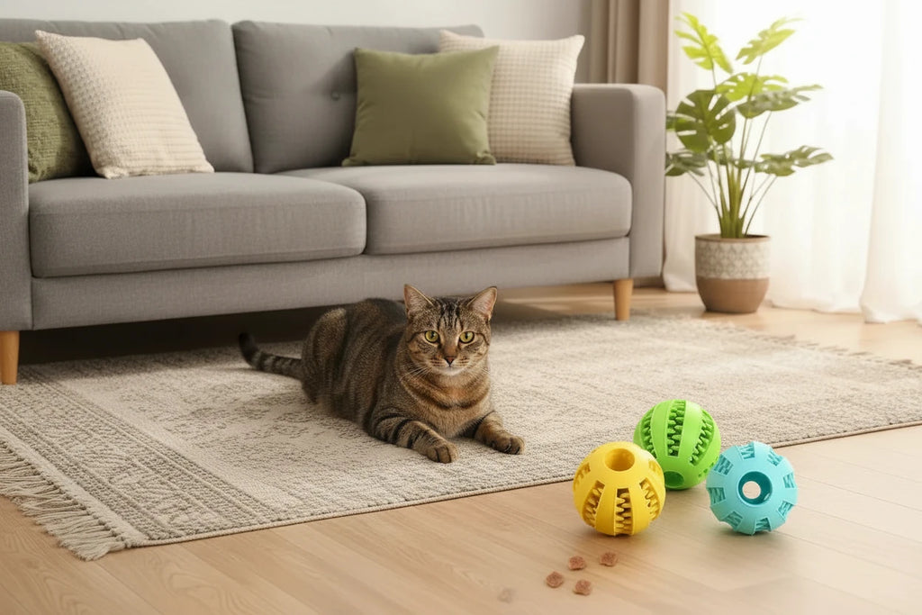 CORYNCO™ Palla per la Pulizia dei Denti in Gomma Naturale - Gioco Interattivo per Cani e gatti